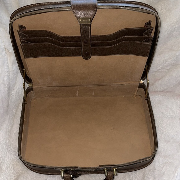GUCCI Vintage Briefcase Dual Zipper clean interior Authentic web detail - Picture 6 of 12